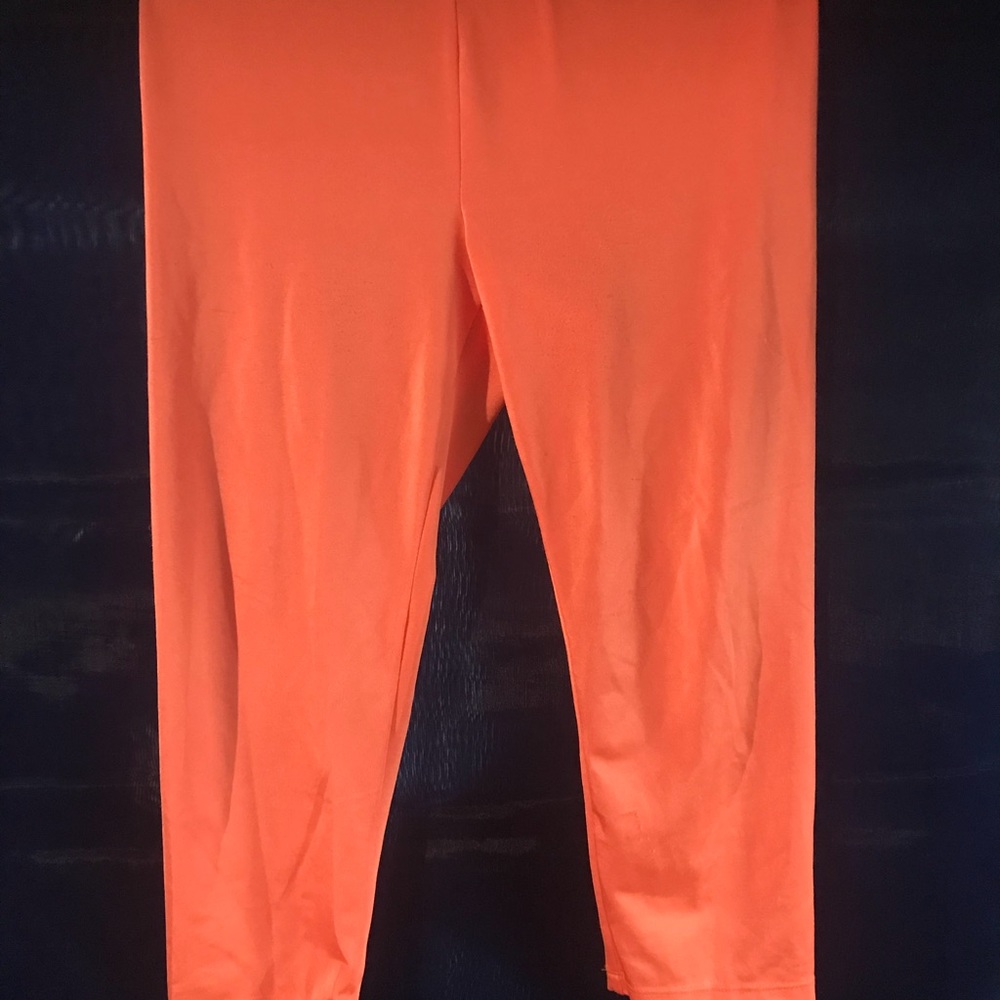 Justice neon orange leggings